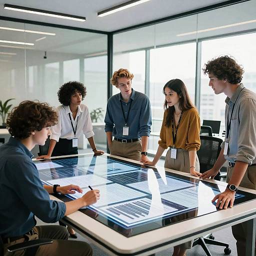 Futuristic Digital Team Collaboration