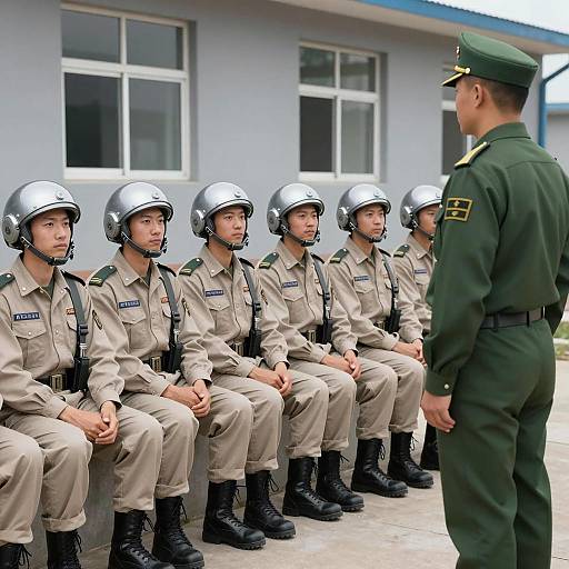Military Training Briefing Outdoors