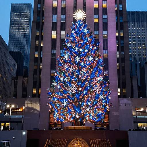 Rockefeller Center Blue Christmas Tree