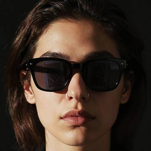 Dramatic Close-Up with Card Reflection