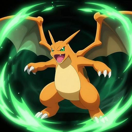 Aggressive Aerodactyl Anime Illustration