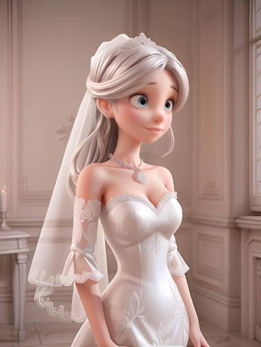Elegant Fantasy Bride in Ethereal Lighting