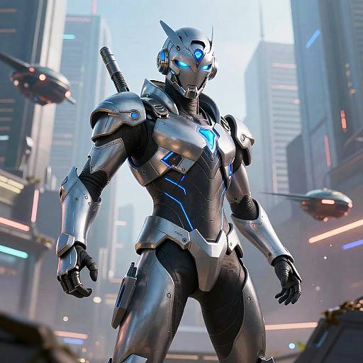 Futuristic Cyberpunk Warrior Kan