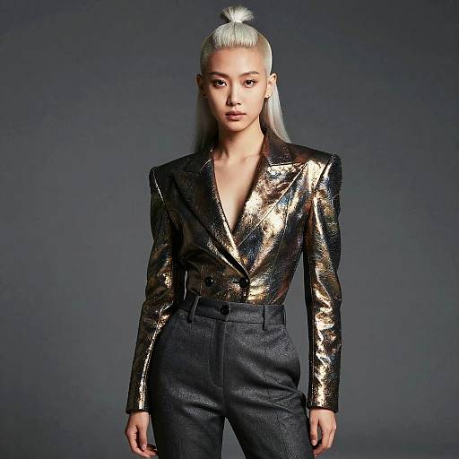 Non-Binary Avant-Garde Metallic Fashion