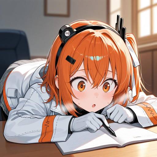 Enchanting Student in a Cozy Workspace