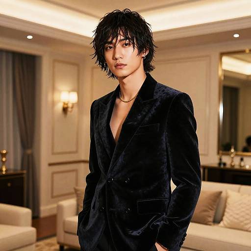 Elegant Man with Peekaboo Fringe