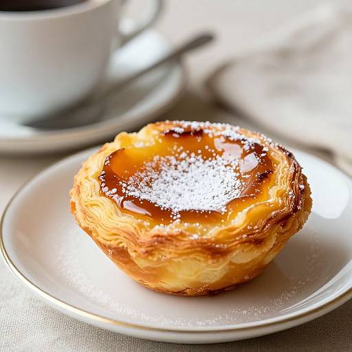 Pastel de Nata Dessert Close-Up