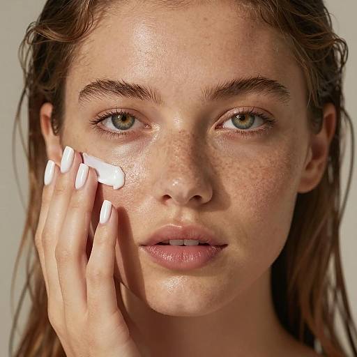 Close-Up Portrait of a Freckled Beauty