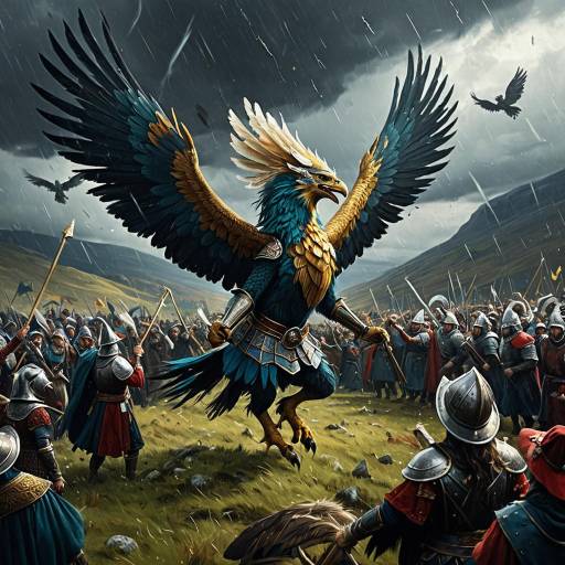 Gryphon Among Storm Heralds in Highland Battle