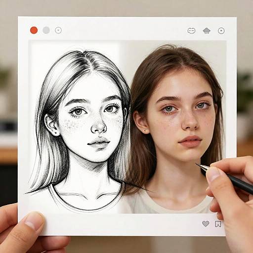 Futuristic Sketch to Photo AI Interface