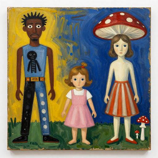 Basquiat-Schiele Heirs Paint Psychedelic Union