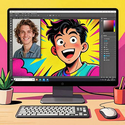 Photo to Comic Book Illustration