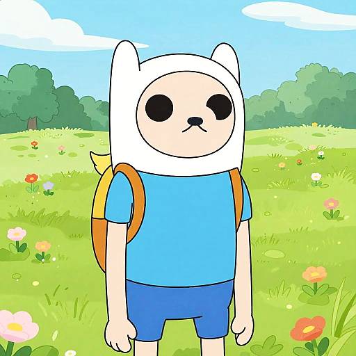 Blond Girl in Flower Field Adventure