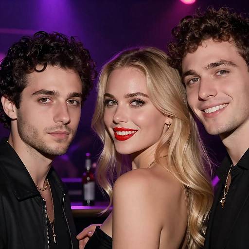 Vibrant Nightclub Scene with Friends