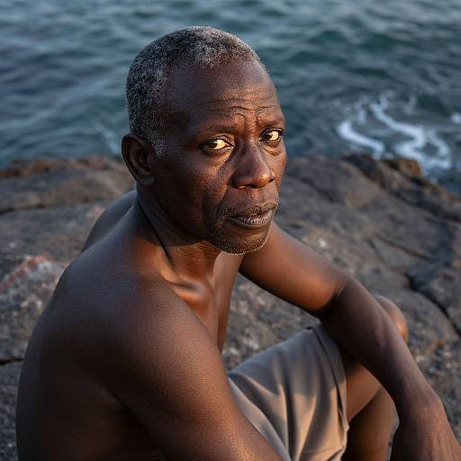 Photorealistic Portrait of African Fisherman