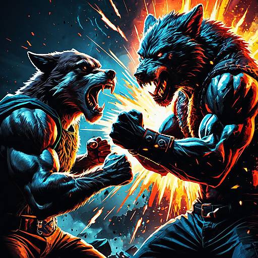 Epic Clash: Hunter vs. Werewolf Showdown