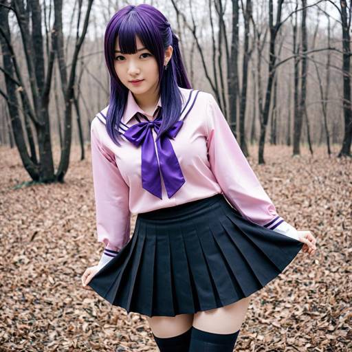 Elegant Hitagi Senjougahara Cosplay Idea