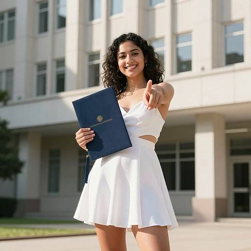 Fashion-Forward Graduate at University