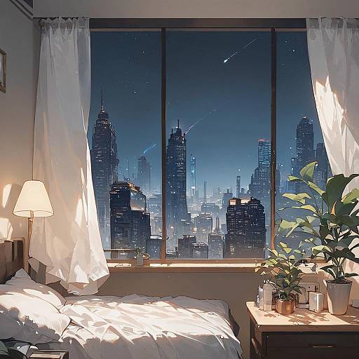 Highly Detailed Night Cityscape Scene
