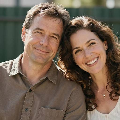 Joyful Outdoor Moment: Couple Portrait