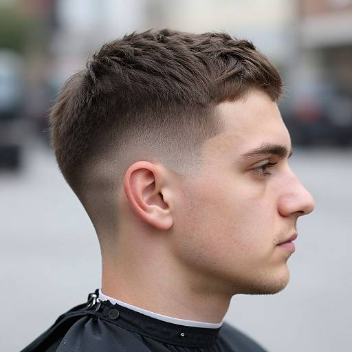 Bowl Cut Fade on European Man