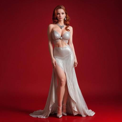 Elegant Statuesque Woman in Luxurious Attire Elegant Statuesque Woman in Luxurious Attire