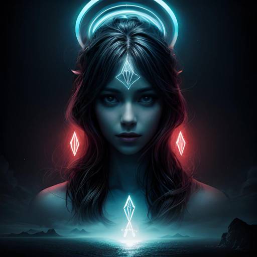 Ethereal Alien Portrait with Mystic Elements