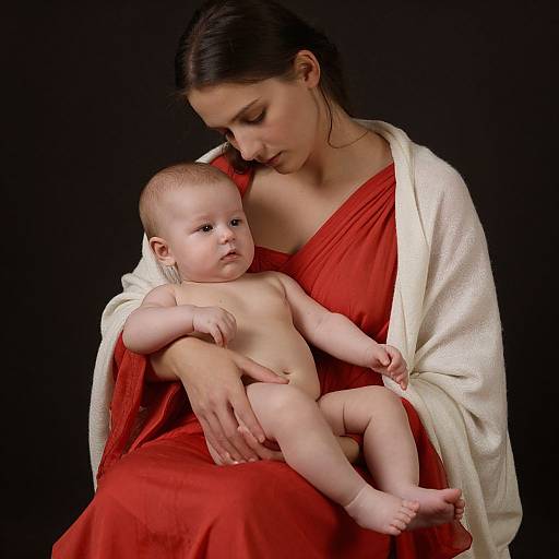 Tender Mother Holding Infant