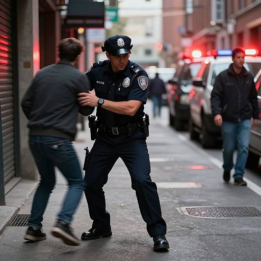 Dynamic Police Arrest in Urban Alley