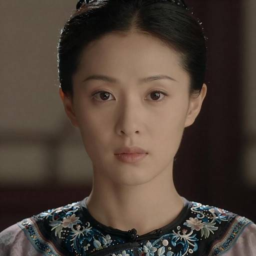 Elegant Close-Up of East Asian Woman