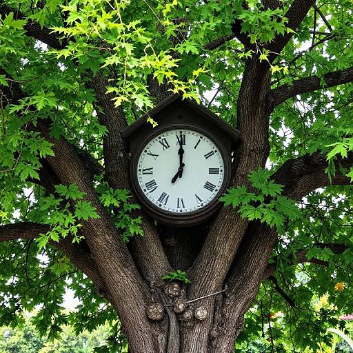 Whimsical Tree Trunk Clock