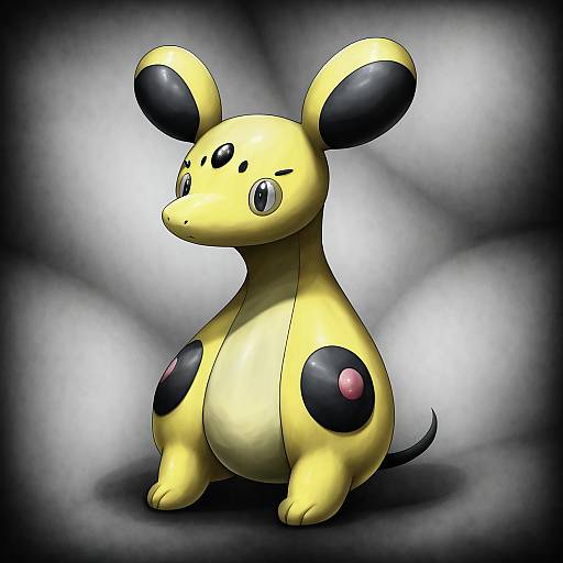 Illustration of Ampharos, pokemon in the style of Starraisins