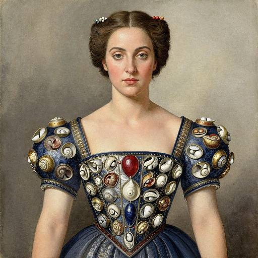 15th-Century Snail Shell Bodice Portrait