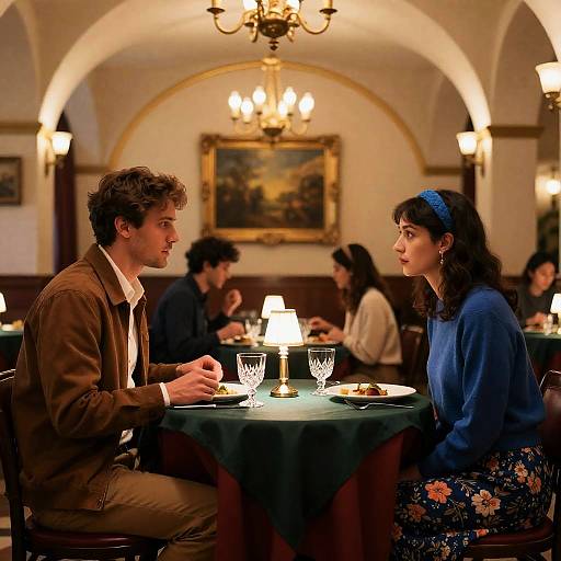 Romantic Dinner in Ornate Restaurant