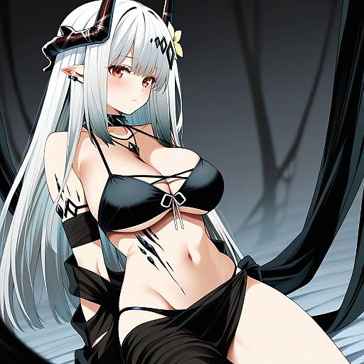 Illustration of Mudrock (silent night) (arknights), arknights in the style of Nigo (aozoragarou)