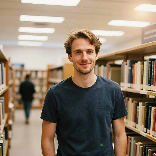 Candid Lifestyle Portrait in Library