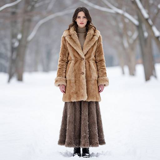 Winter Skirt Costume in Snow