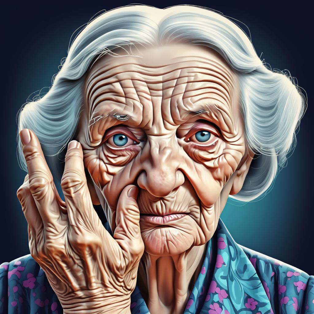 Surreal Portrait of a Unique Elderly Woman