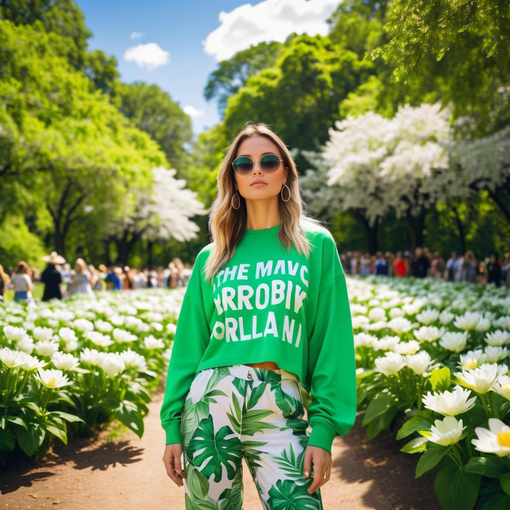 Eco-Friendly Fashion in a Lush Park