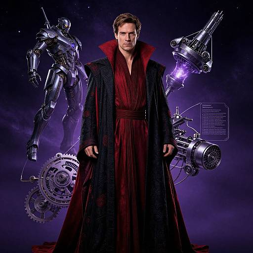 Sci-Fi Male Alpha Centauri Engineer with Cyberpunk Armor