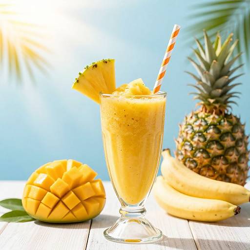 Vibrant Tropical Fruit Smoothie
