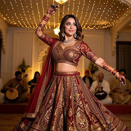 Richly Colored Mehndi Party Dress