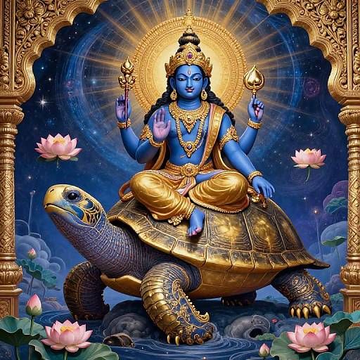 Kurma Avatar Mythological Turtle Art