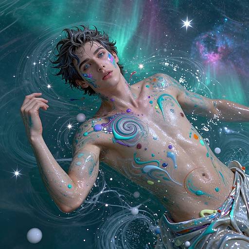 Lifelike Apocalyptic Roman with Neon Accents