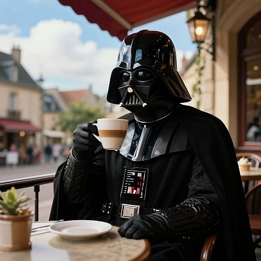 Renaissance Darth Vader Coffee Portrait