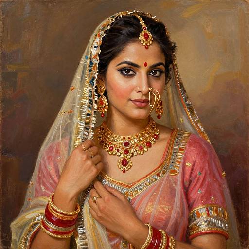 Bollywood Style Rajasthani Beauty Painting