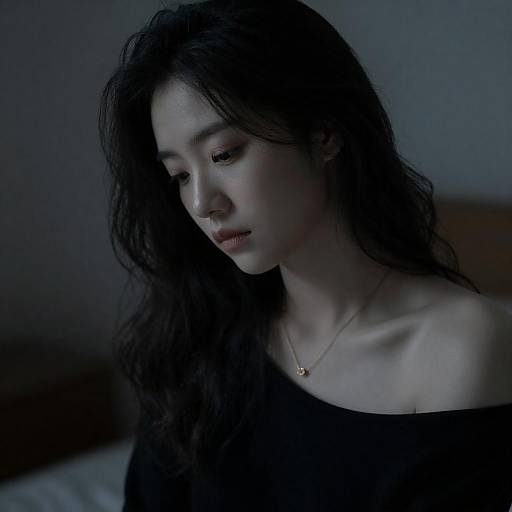 Pensive Woman in Soft Light