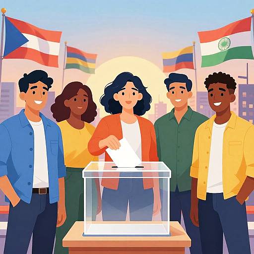 Diverse Democracy Voting Scene