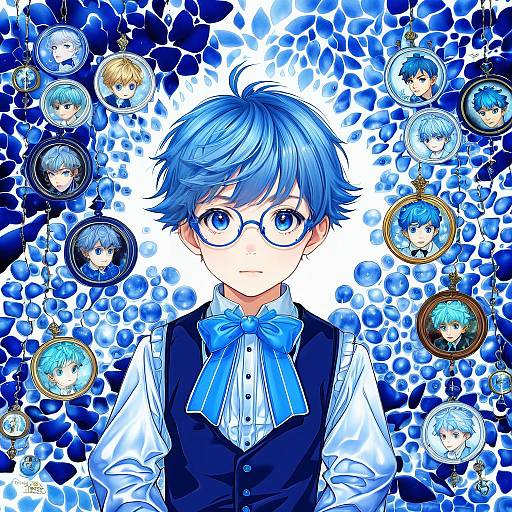 Illustration of Hans christian andersen (fate), fate (series) in the style of Sasaame