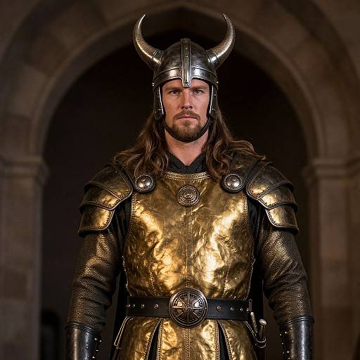 Handsome Viking Warrior Portrait